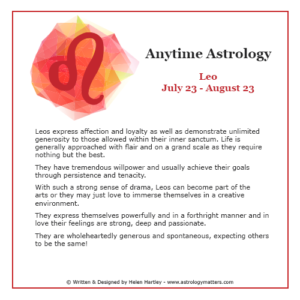 Anytime Astrology Leo